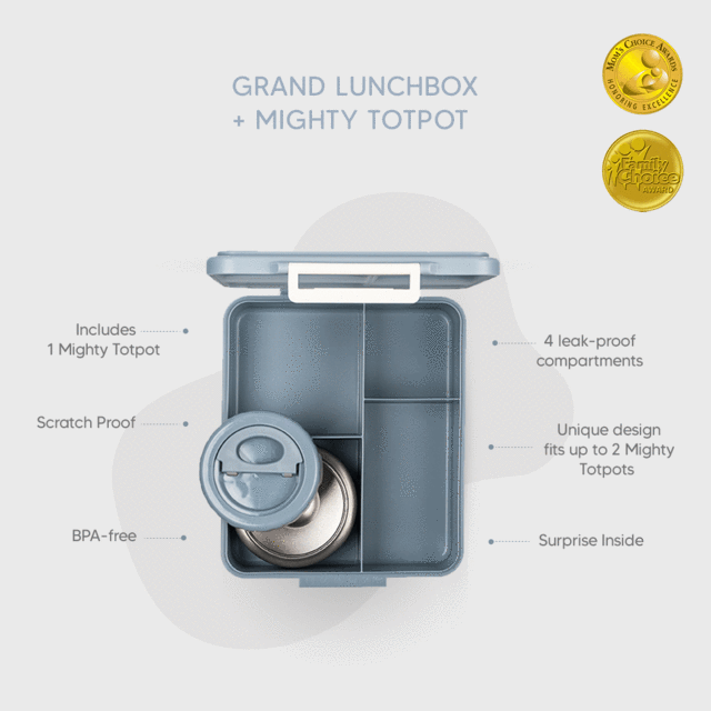 Citron Australia Lunchbox - 4 compartments with Hot Food Jar - Spaceship