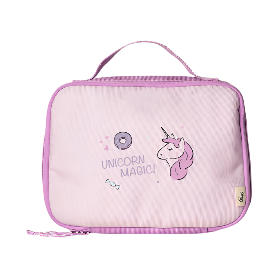 Insulated Square Lunch bag - Stormy Unicorn