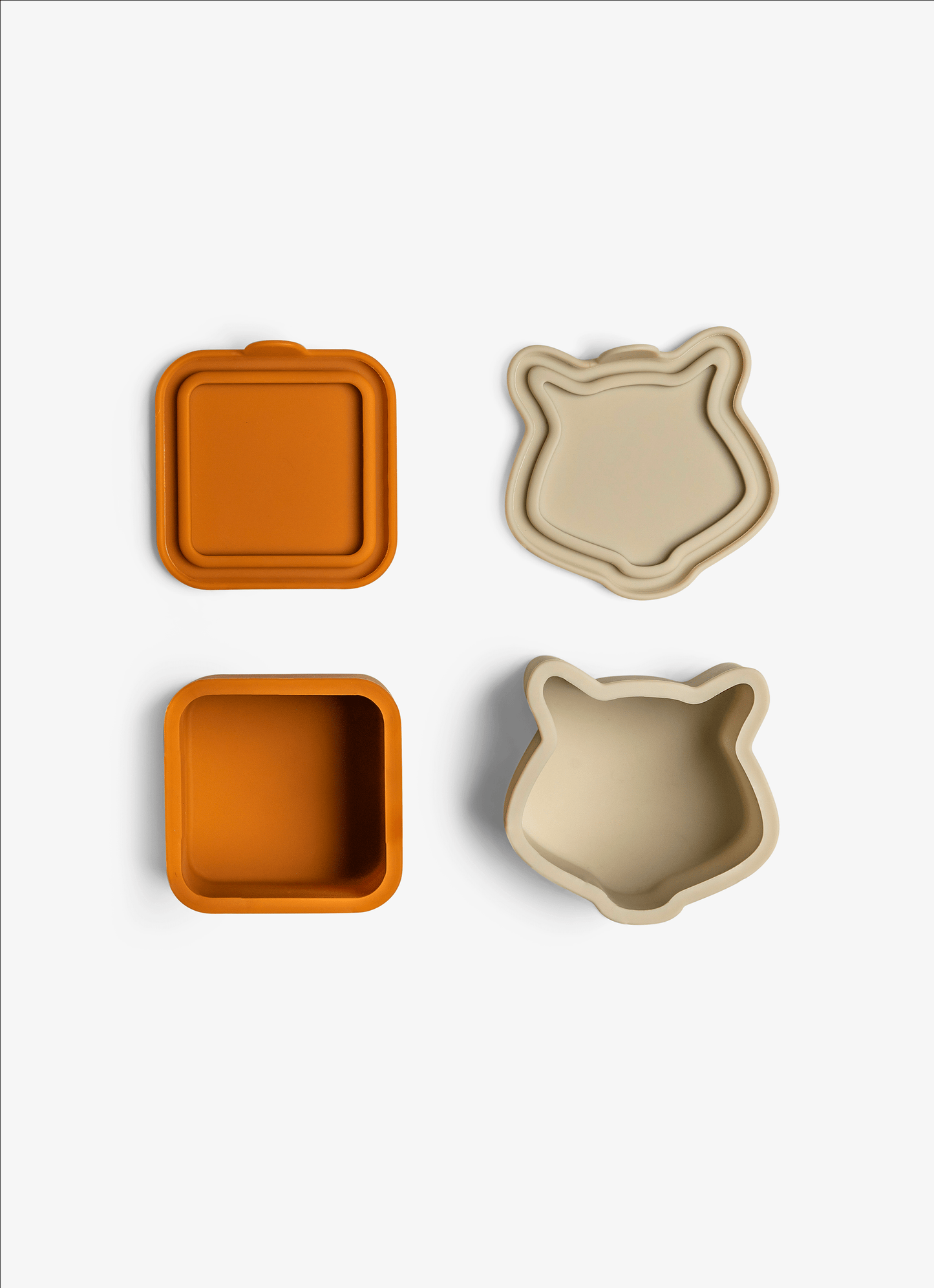 Lunchbox Organisers - Set of 4 - Caramel/Green/Grey