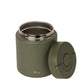 Angled view of the Citron Green insulated food jar with lid removed