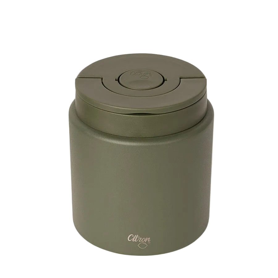 Top view of the closed Citron Green 500ml food jar