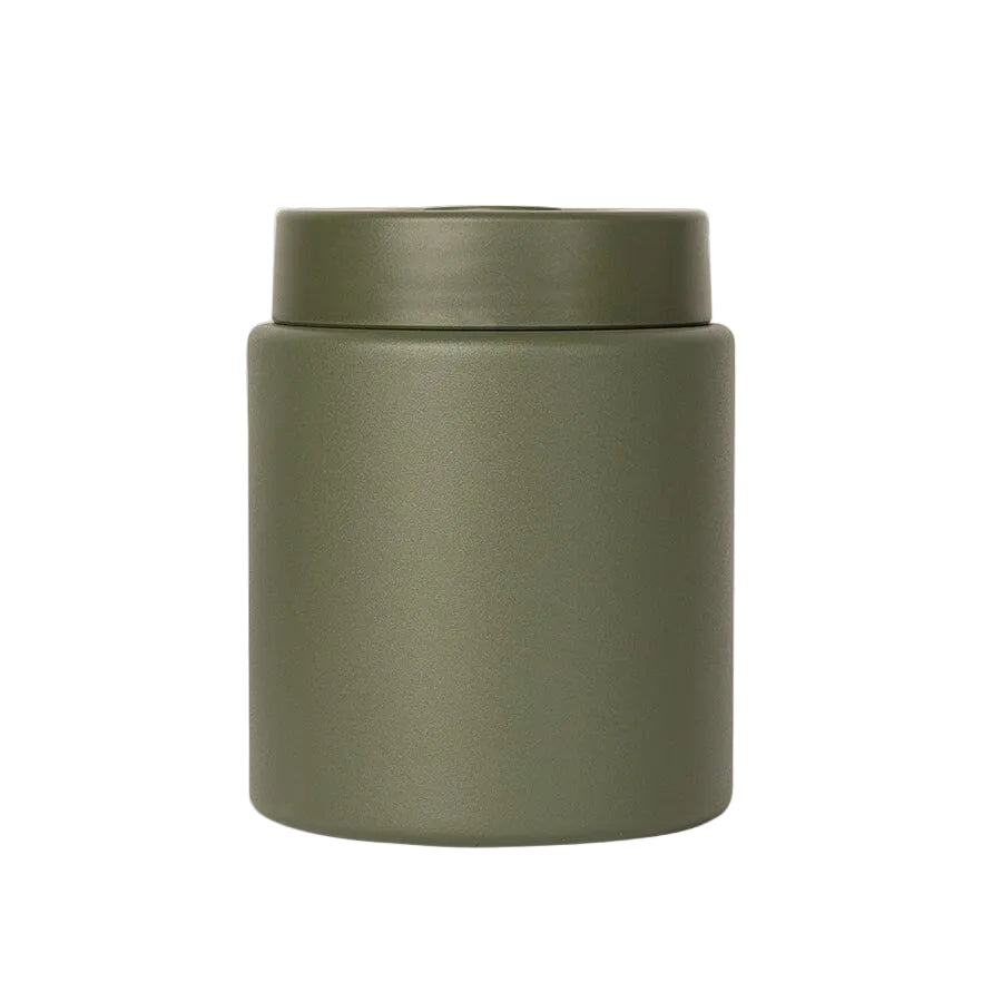 Side view of the Citron Classic Insulated Food Jar 500ml in Green