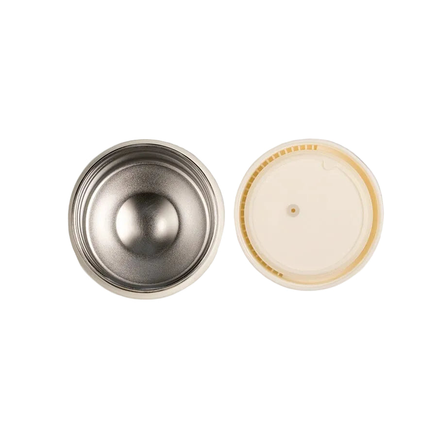 Top view of the Citron Cherry food jar interior and lid
