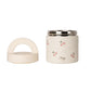 Citron Cherry 350ml food jar with its lid and carry handle shown separately