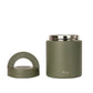 Green Citron 500ml food jar with lid and carry handle shown separately