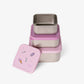 Stackable Stainless steel Lunchbox - Set of 3 - Stormy Unicorn