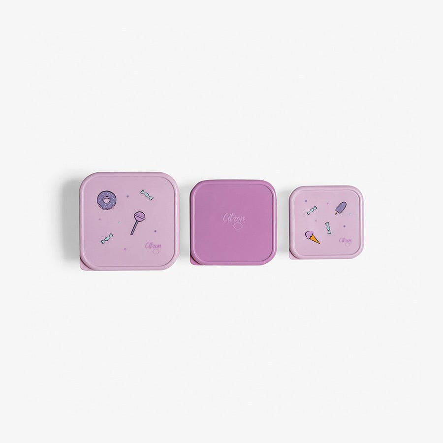 Stackable Stainless steel Lunchbox - Set of 3 - Stormy Unicorn