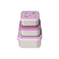 Stackable Stainless steel Lunchbox - Set of 3 - Stormy Unicorn