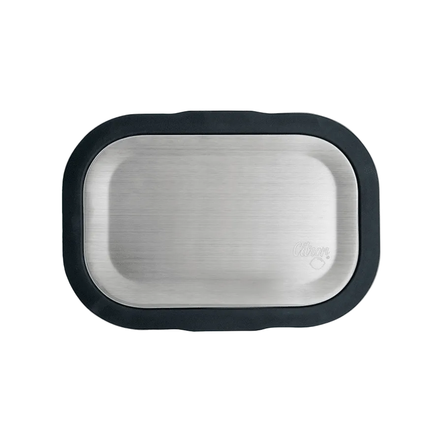 Top view of the Citron Black lunch box lid