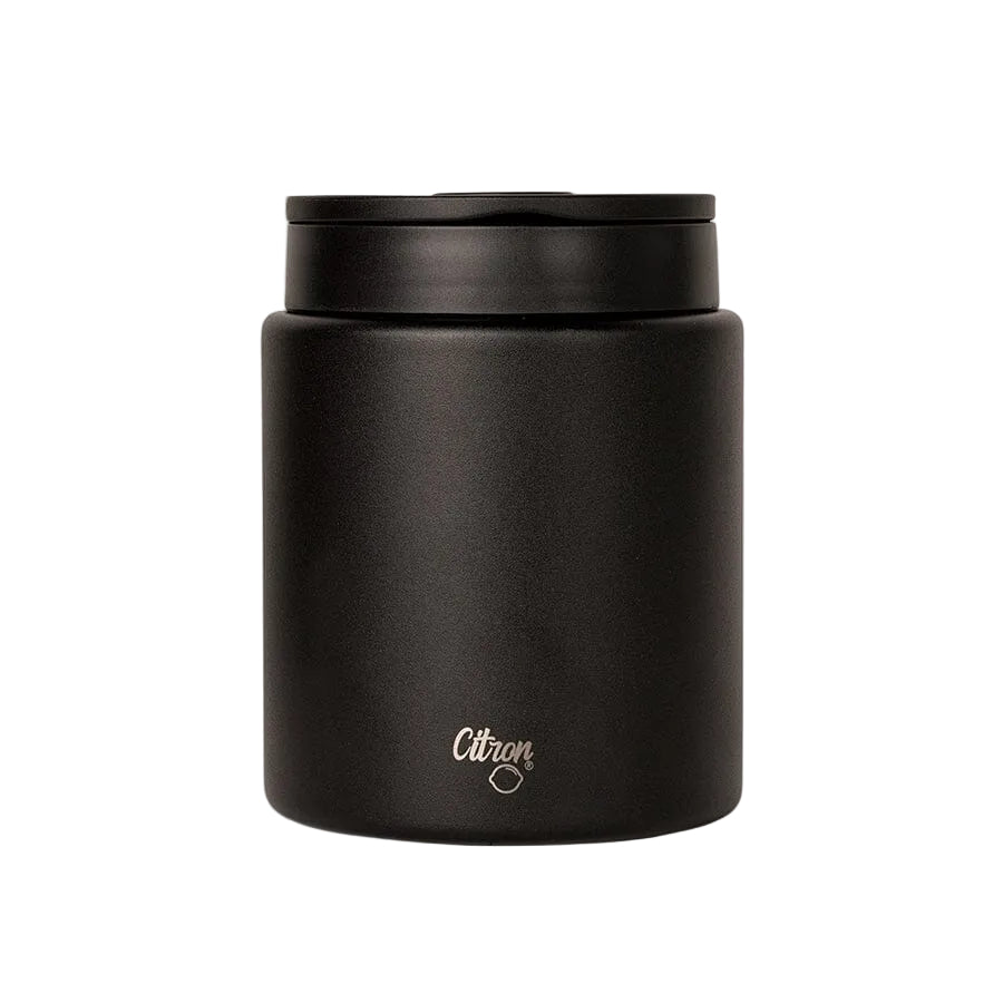 FrontCitron Classic Insulated Food Jar 500ml in Black, front view