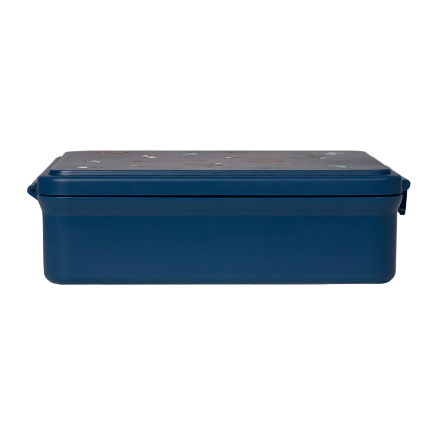 Side profile of the closed Citron Dino kids lunch box