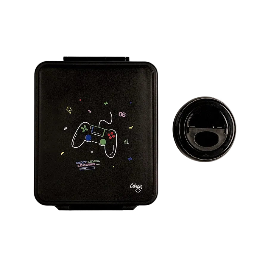Citron Grand Gaming kids bento lunch box with included insulated food jar