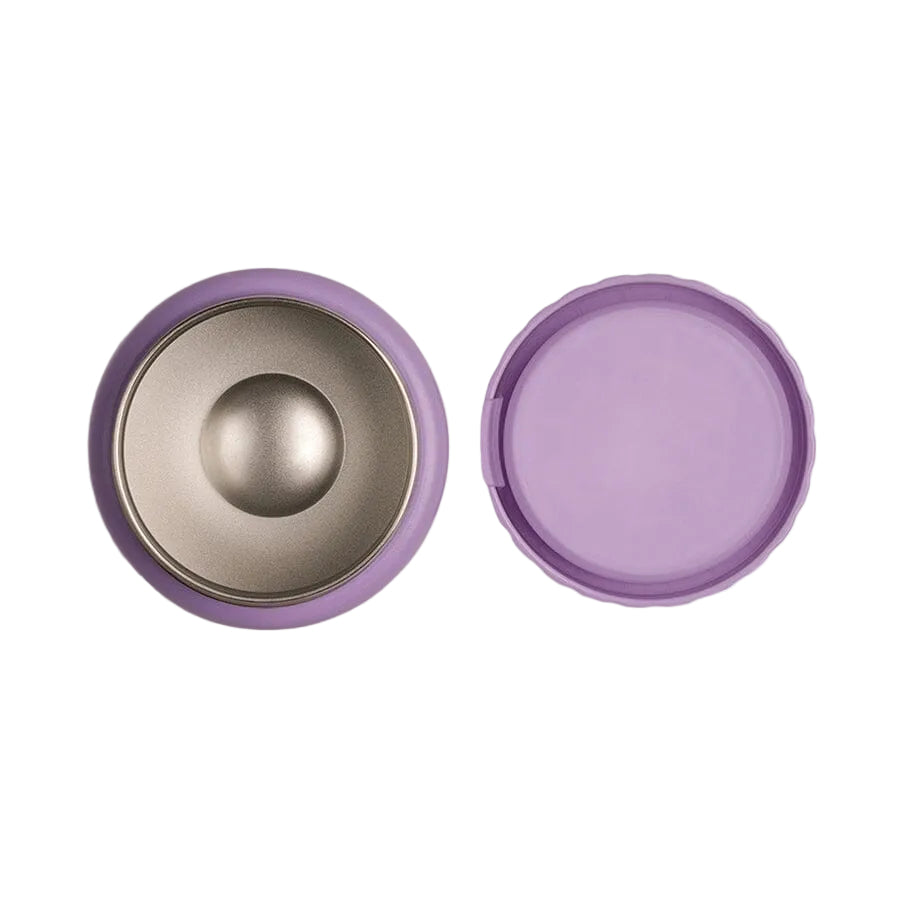 Stainless steel interior and lid of the Citron Purple food jar