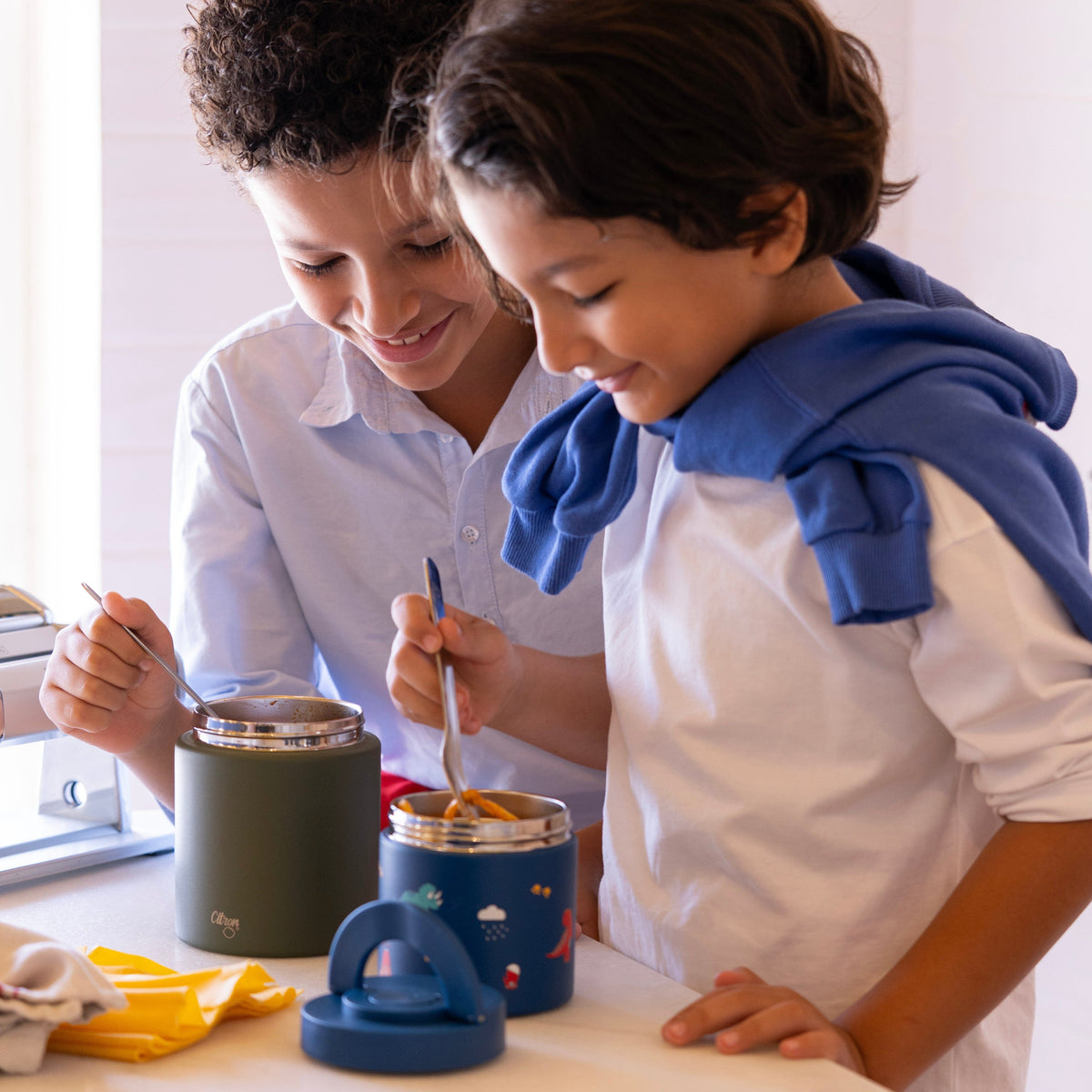 Children having lunch together