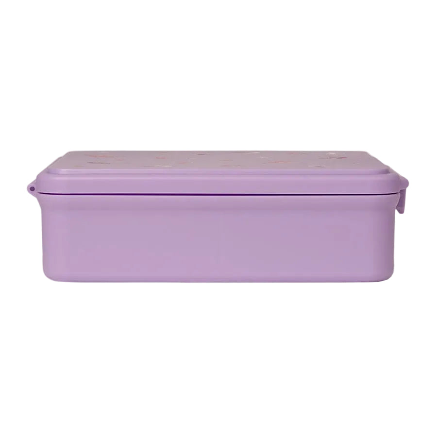 Side view of the closed Citron Grand Mermaid lunch box