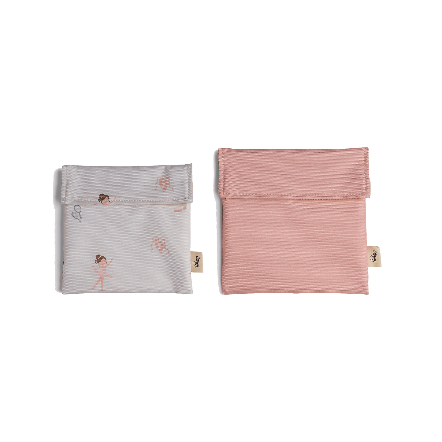 Reusable Sandwich Bag - Set of 2 - Ballerina/Blush Pink