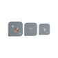 Three sizes of Citron Spaceship lunch box lids
