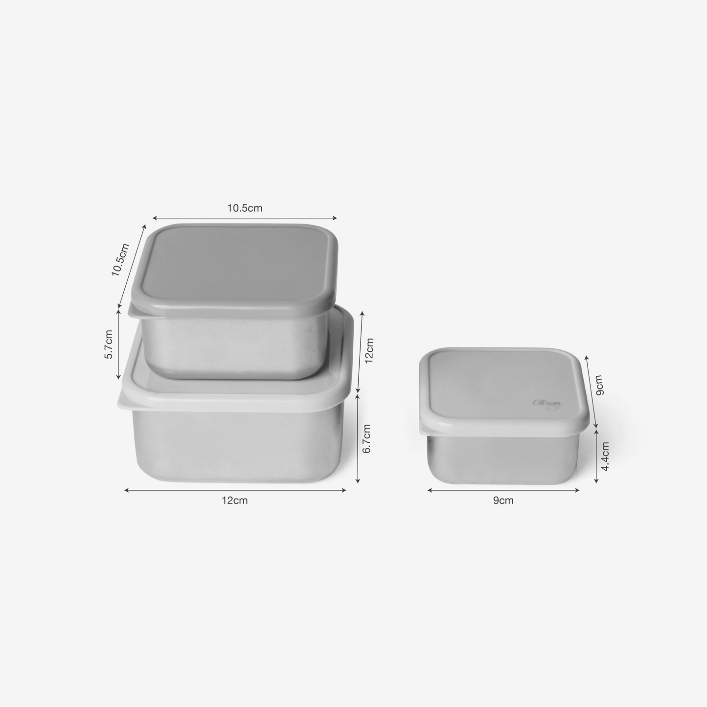 Stackable Stainless steel Lunchbox - Set of 3 - Stormy Unicorn