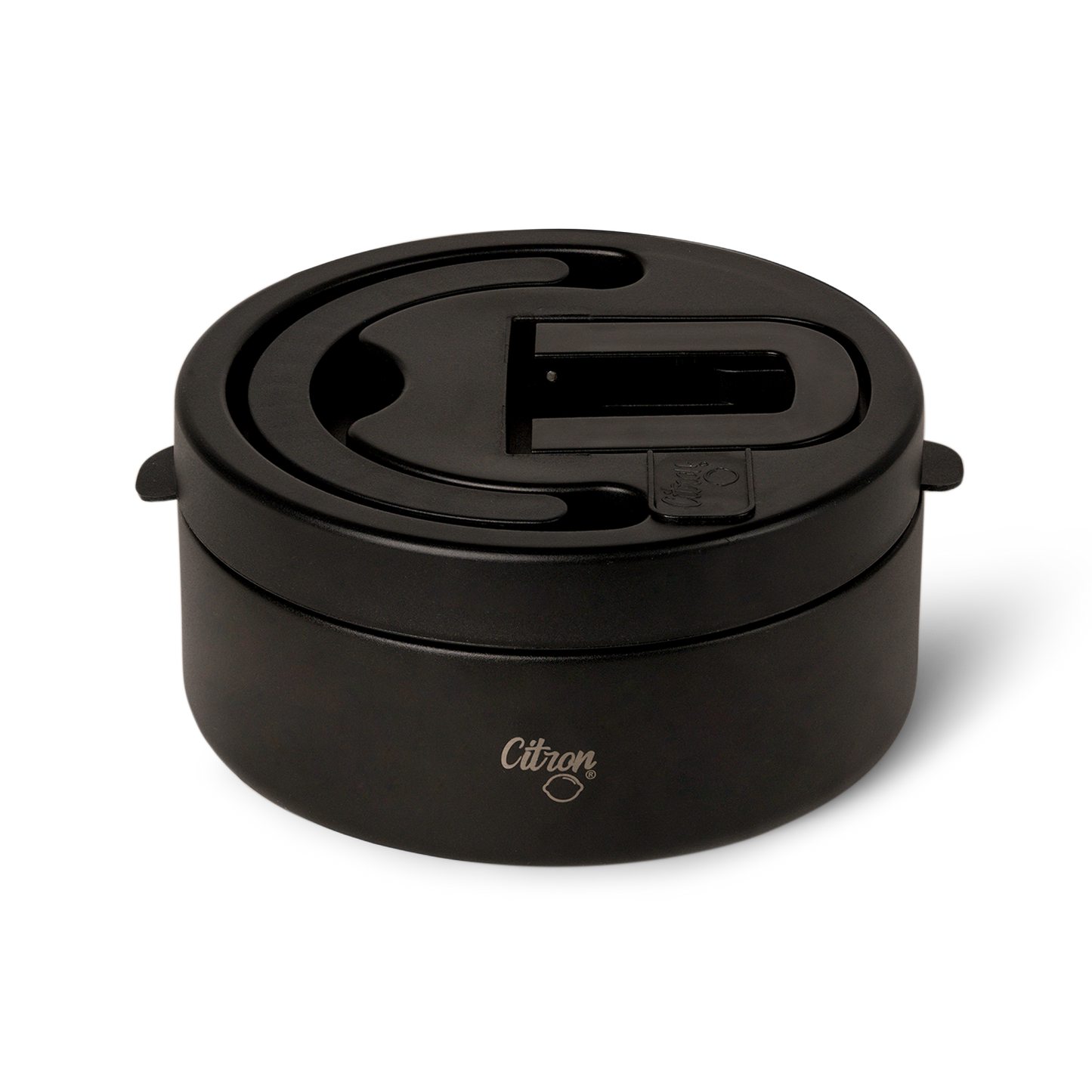 Citron black 400ml food jar top view – compact insulated lunch container