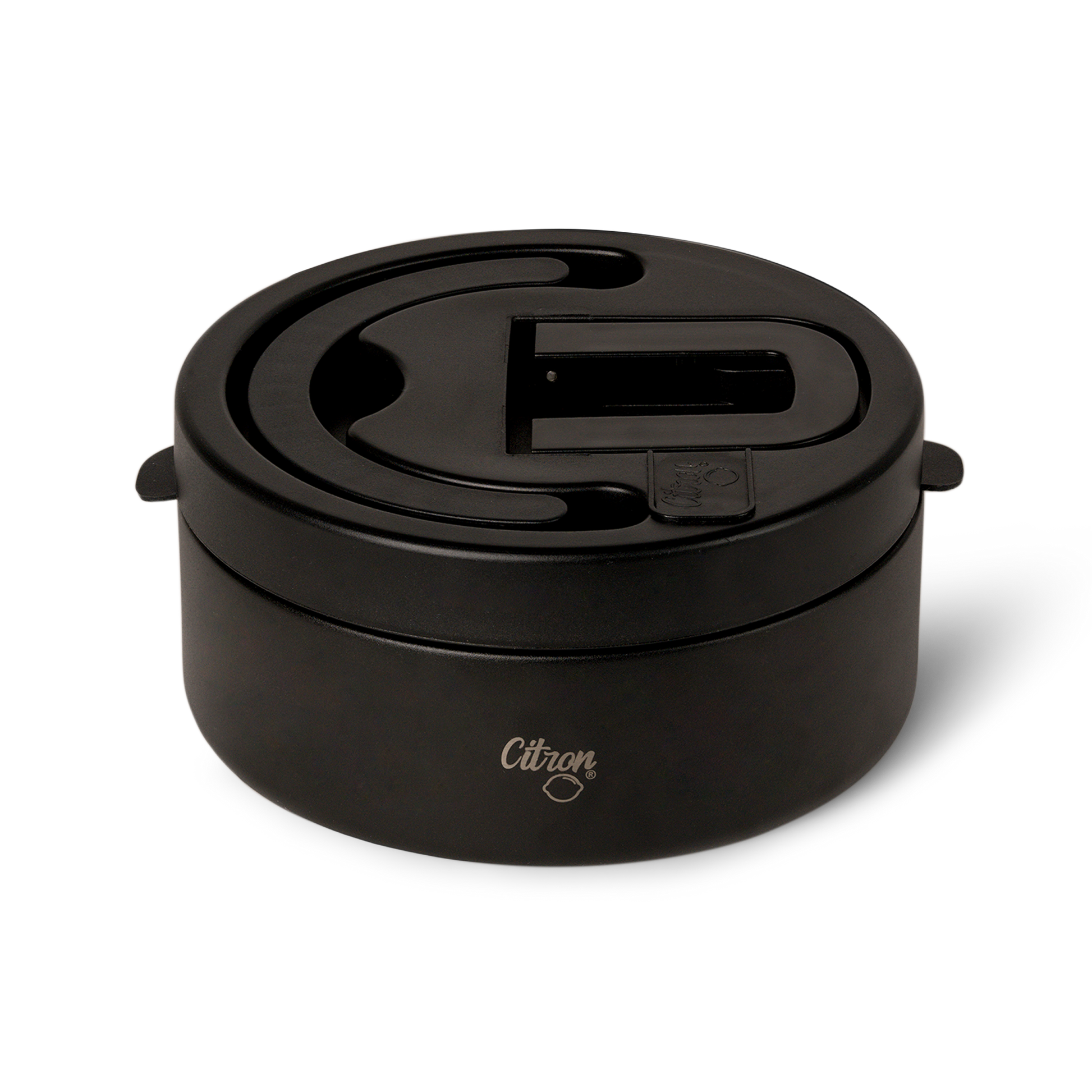 Citron black 400ml food jar top view – compact insulated lunch container