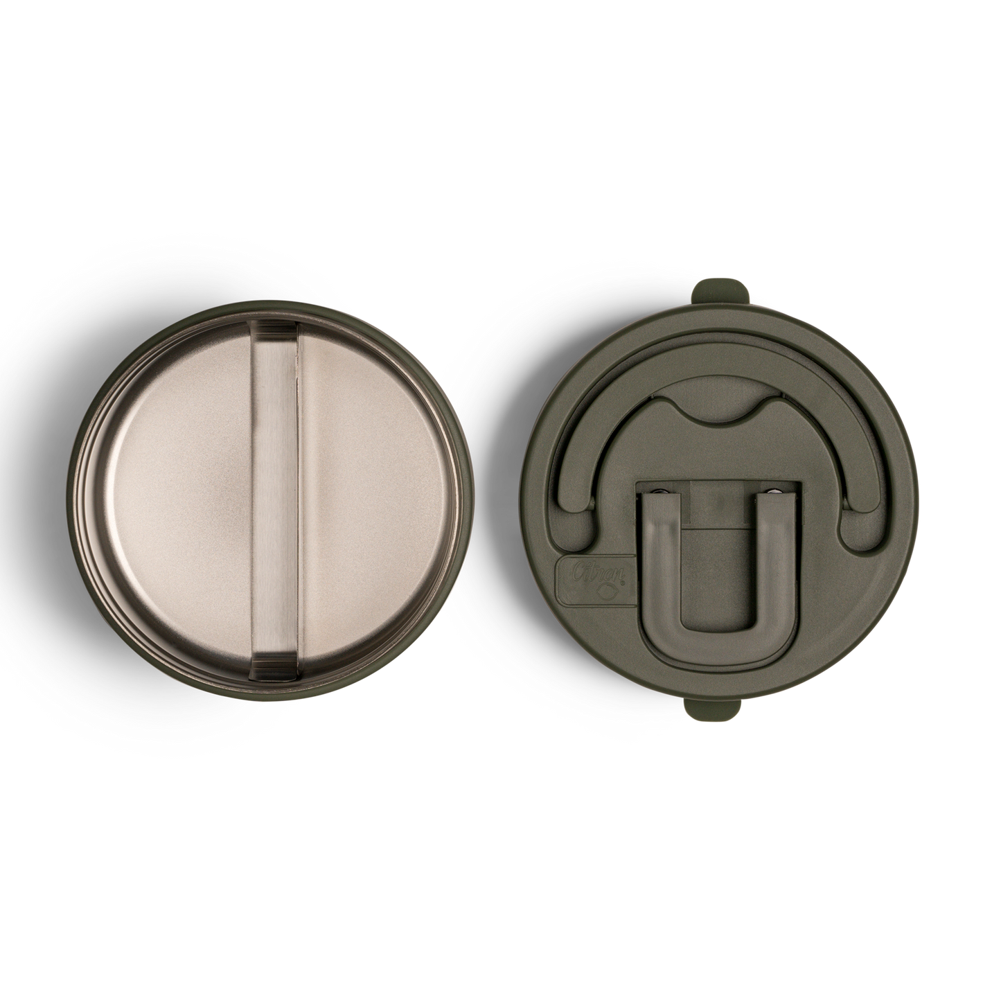 Bottom view of Citron insulated food jar showing durable base design