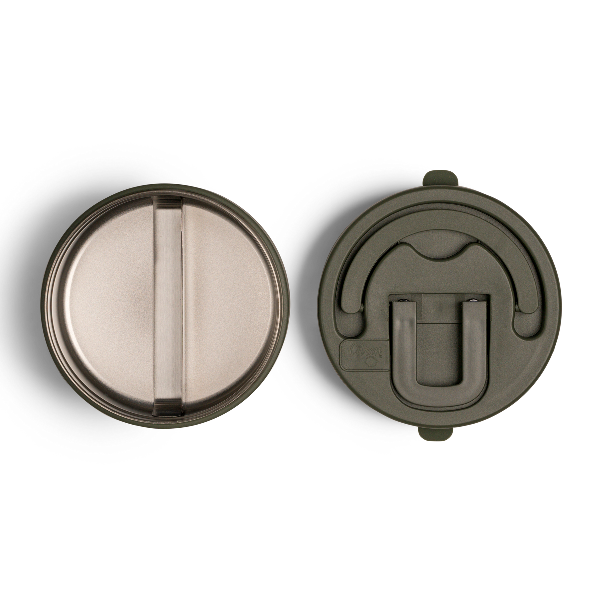 Bottom view of Citron insulated food jar showing durable base design