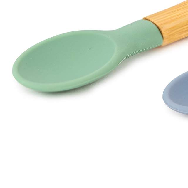 Citron Australia Bamboo Spoon Set - Green & Dusty Blue