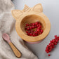 Citron Australia - Bamboo Unicorn Bowl with Suction and Spoon - Blush Pink
