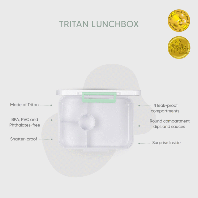 Citron Australia - Incredible Tritan Lunchbox with 4 compartments - Dino