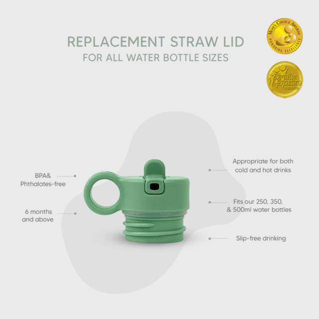 Citron Australia - Straw Lid for 500-350-250ml - Green