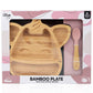 Citron Australia - Unicorn Bamboo Plate with Blush Pink Suction and Spoon