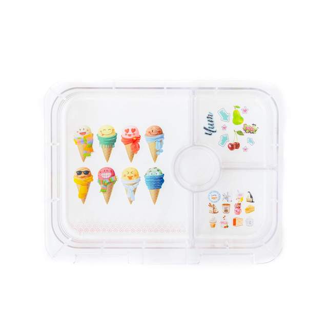 Citron Australia Kids Bento Lunchbox - 4 compartments With Accessories - Car