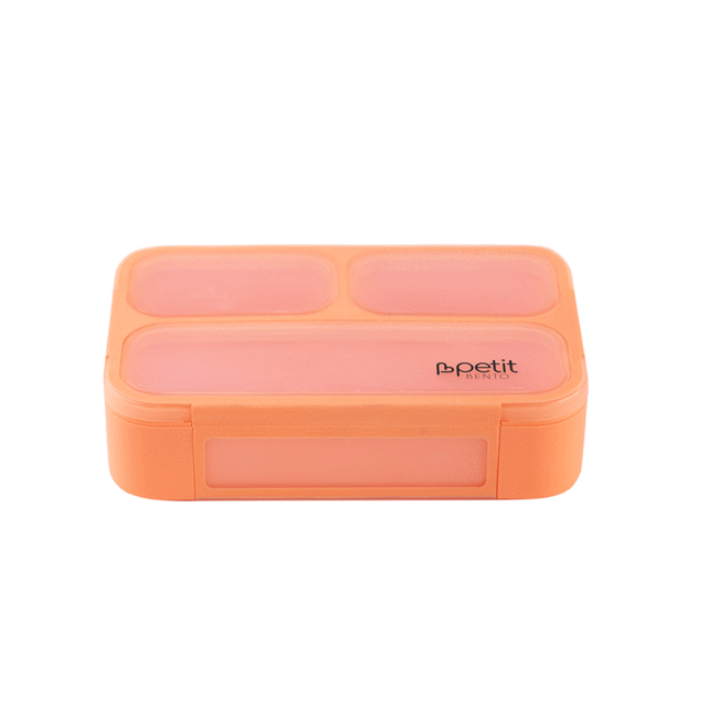 Mini Petit Lunch box 3 Compartments 540ml Leakproof with Fork and Sp